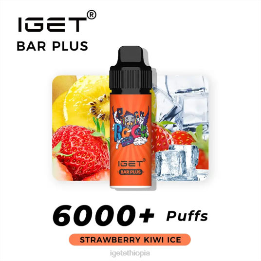 Nicotine Free IGET Wholesale Bar Plus Vape Kit B2066368 Strawberry Kiwi Ice