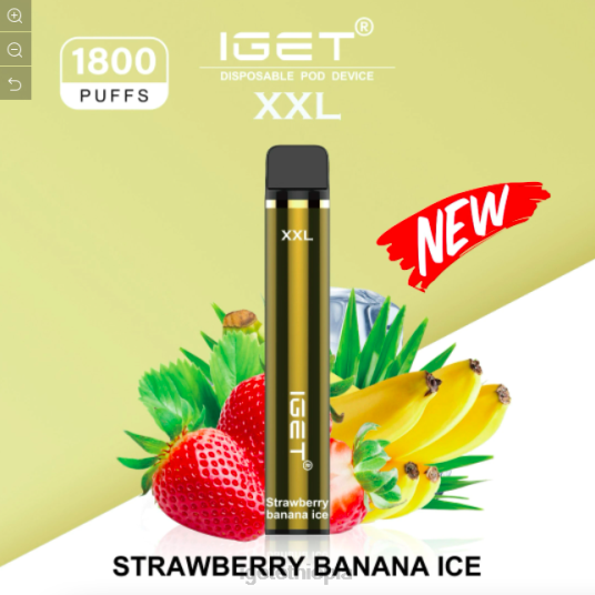 Online IGET Vapes XXL - 1800 PUFFS B2066603 Strawberry Banana Ice