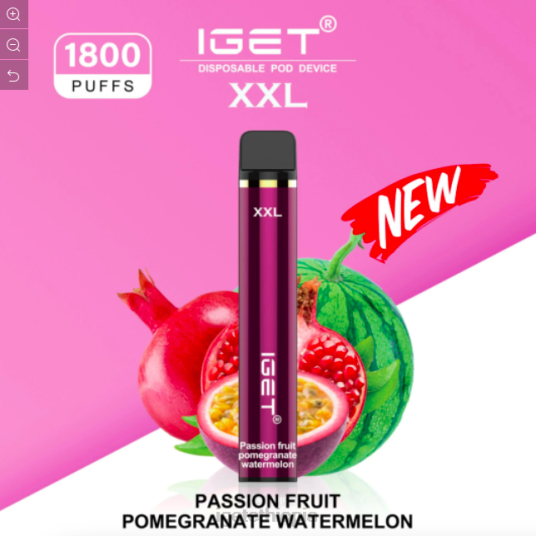 IGET Vape Sale XXL - 1800 PUFFS B2066664 Passionfruit Pomegranate Watermelon
