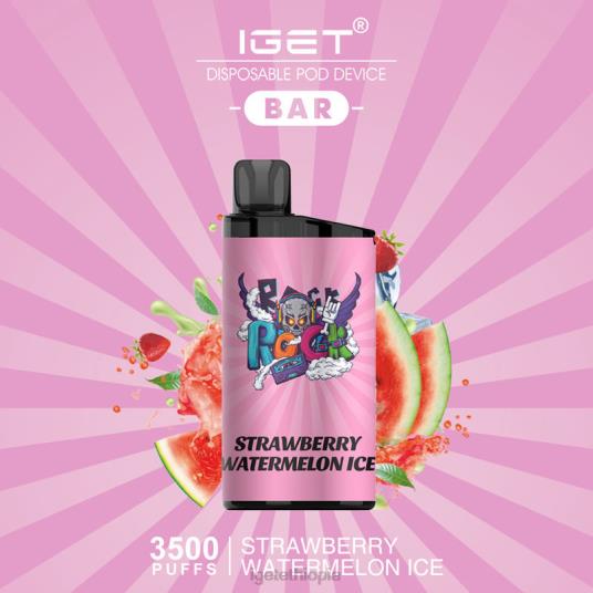 IGET Vape Flavours BAR - 3500 PUFFS B2066640 Strawberry Watermelon Ice