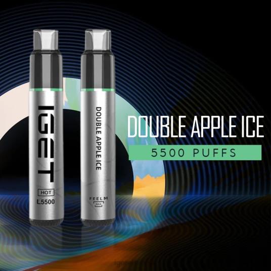 IGET Wholesale HOT - 5500 PUFFS B2066557 Double Apple Ice