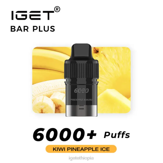 IGET Vape Flavours Bar Plus Pod 6000 Puffs B2066270 Kiwi Pineapple Ice
